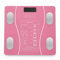 Balança Digital Inteligente até 180kg com Visor LCD Rosa