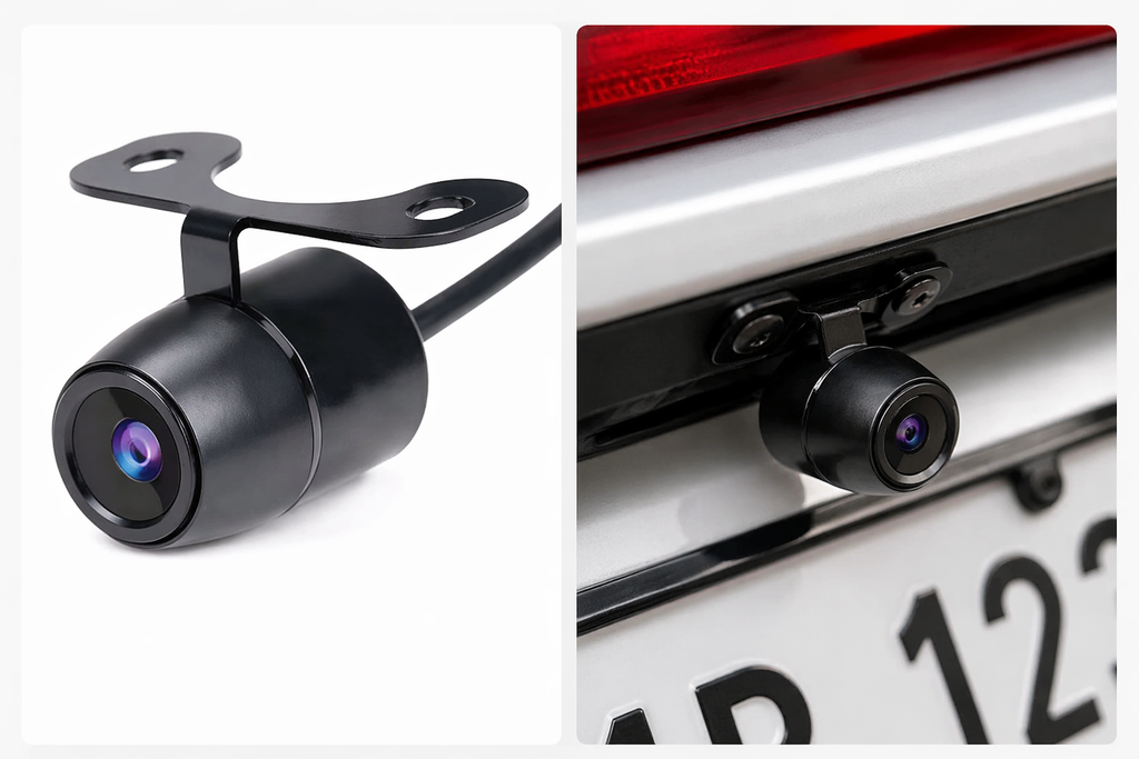 Câmera de Ré Automotiva Universal Visão Noturna Fácil Instalação